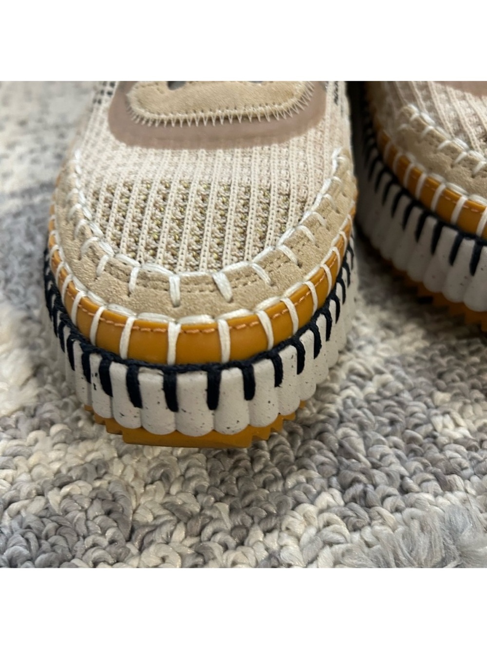 Chloé Beige Nama Woven Platform Low Top Sneakers Shoes Size EU:42 US:10 NWOB - Picture 12 of 16